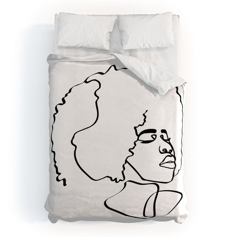 Domonique Brown Soul Fro Duvet Cover