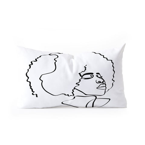Domonique Brown Soul Fro Oblong Throw Pillow