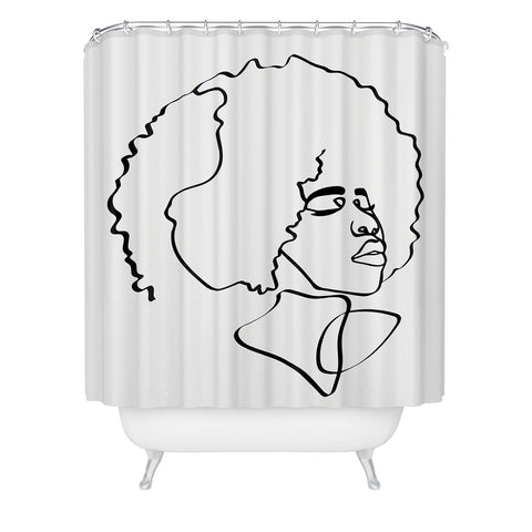 Domonique Brown Soul Fro Shower Curtain