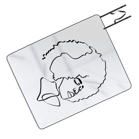 Domonique Brown Soul Fro Picnic Blanket