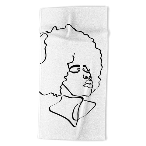 Domonique Brown Soul Fro Beach Towel