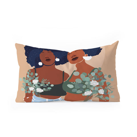 Domonique Brown Soul Sisters Oblong Throw Pillow