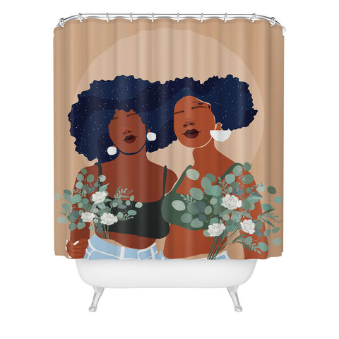 Domonique Brown Soul Sisters Shower Curtain