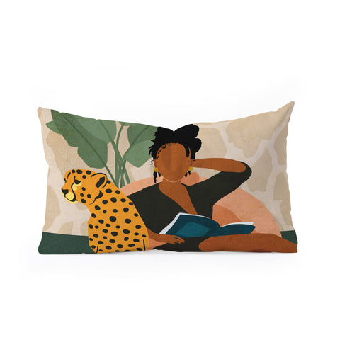 Domonique Brown Stay Home No 1 Oblong Throw Pillow