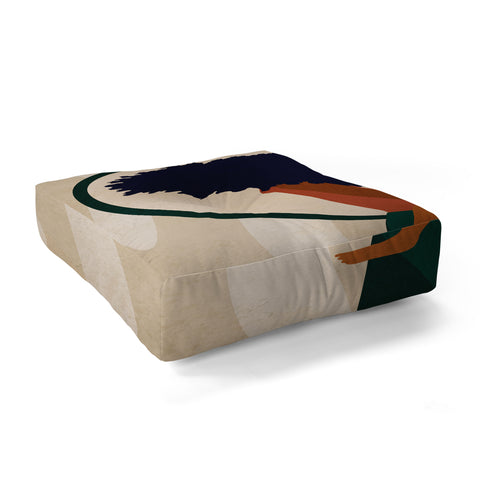 Domonique Brown Stay Home No 3 Floor Pillow Square