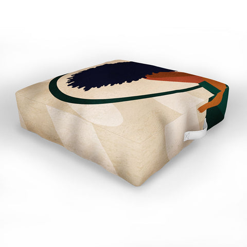 Domonique Brown Stay Home No 3 Outdoor Floor Cushion