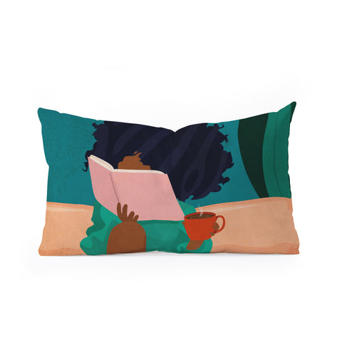 Domonique Brown Stay Home No 5 Oblong Throw Pillow