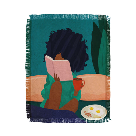 Domonique Brown Stay Home No 5 Throw Blanket