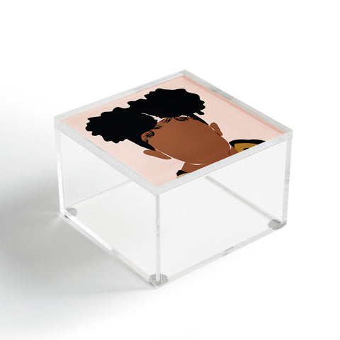 Domonique Brown Two Puffs Acrylic Box