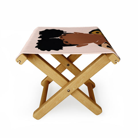 Domonique Brown Two Puffs Folding Stool