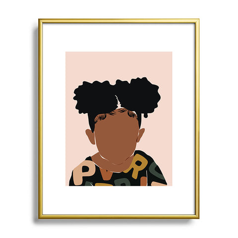 Domonique Brown Two Puffs Metal Framed Art Print