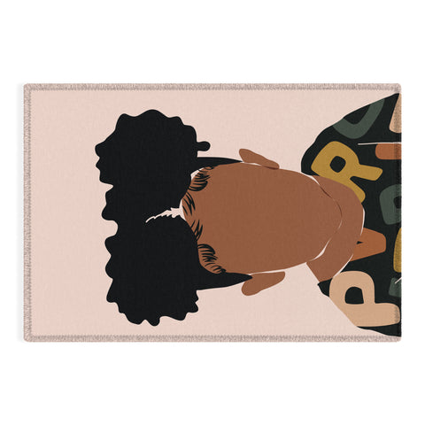 Domonique Brown Two Puffs Outdoor Rug