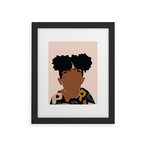 Domonique Brown Two Puffs Framed Art Print