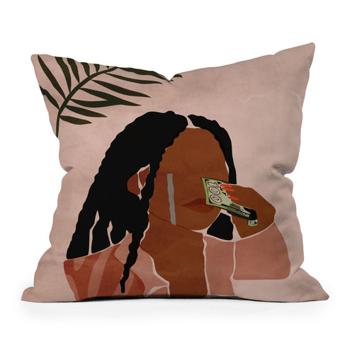 Domonique Brown Wipin Tears Throw Pillow