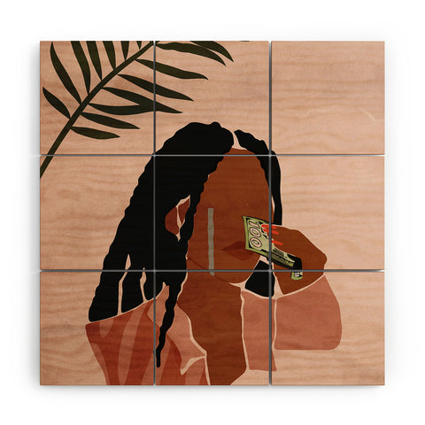 Domonique Brown Wipin Tears Wood Wall Mural