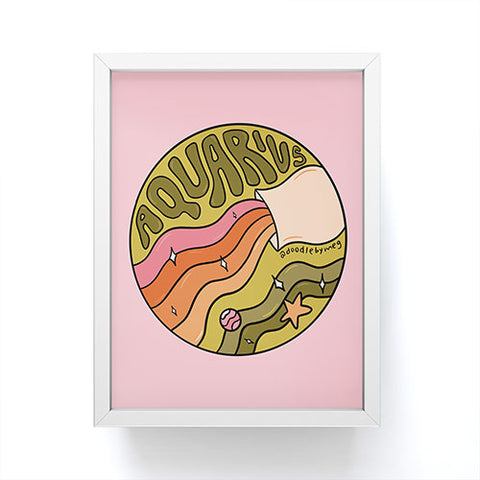 Doodle By Meg 2020 Aquarius Framed Mini Art Print
