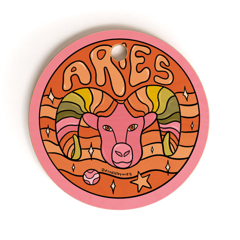 Doodle By Meg 2020 Aries Cutting Board Round