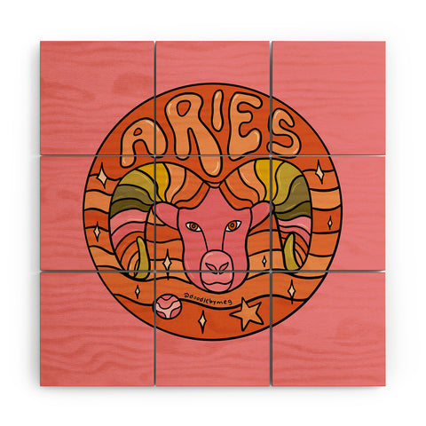 Doodle By Meg 2020 Aries Wood Wall Mural