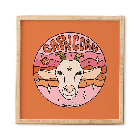 Doodle By Meg 2020 Capricorn Framed Wall Art