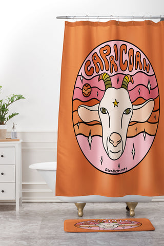 Doodle By Meg 2020 Capricorn Shower Curtain And Mat