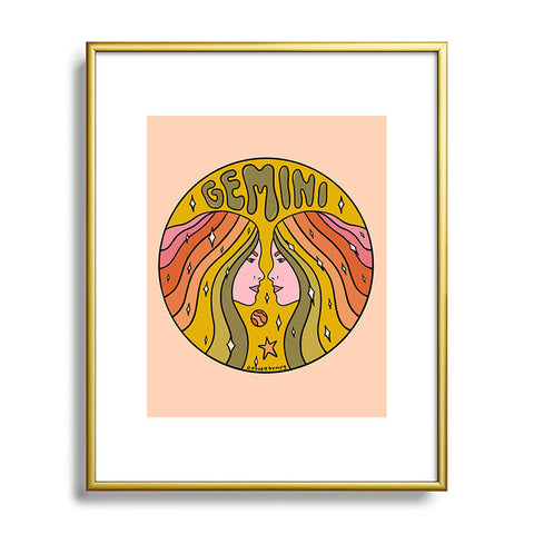 Doodle By Meg 2020 Gemini Metal Framed Art Print