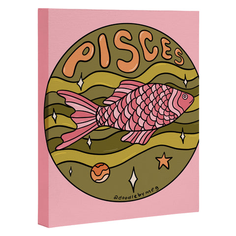 Doodle By Meg 2020 Pisces Art Canvas