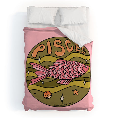 Doodle By Meg 2020 Pisces Duvet Cover