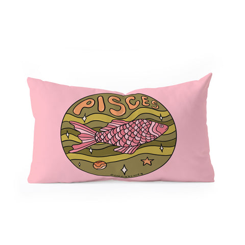 Doodle By Meg 2020 Pisces Oblong Throw Pillow