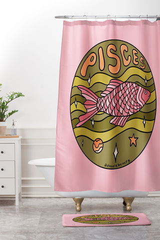 Doodle By Meg 2020 Pisces Shower Curtain And Mat