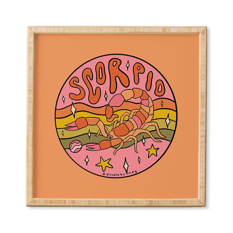 Doodle By Meg 2020 Scorpio Framed Wall Art