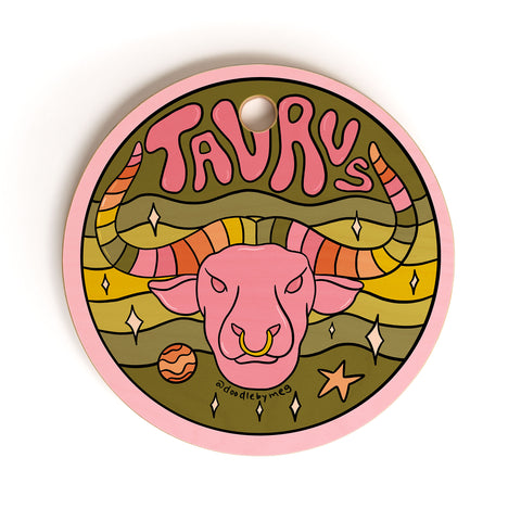 Doodle By Meg 2020 Taurus Cutting Board Round