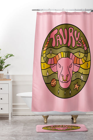 Doodle By Meg 2020 Taurus Shower Curtain And Mat