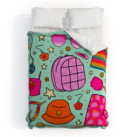 Doodle By Meg 90s Things Print Comforter