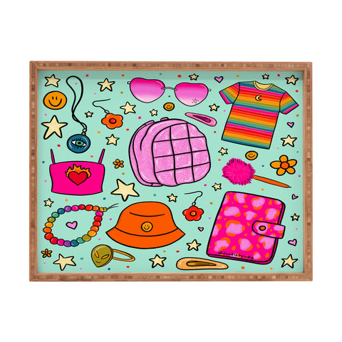 Doodle By Meg 90s Things Print Rectangular Tray