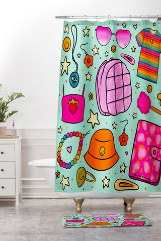 Doodle By Meg 90s Things Print Shower Curtain And Mat