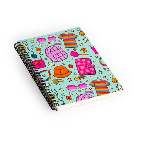 Doodle By Meg 90s Things Print Spiral Notebook