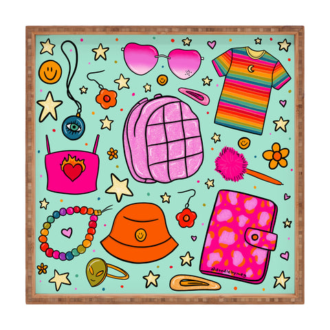 Doodle By Meg 90s Things Print Square Tray