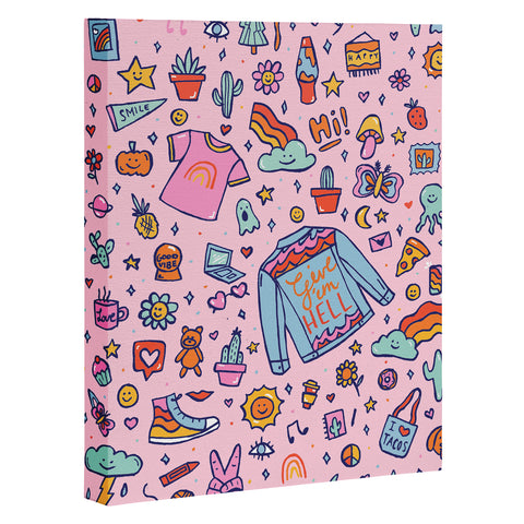 Doodle By Meg All the Fun Things Art Canvas