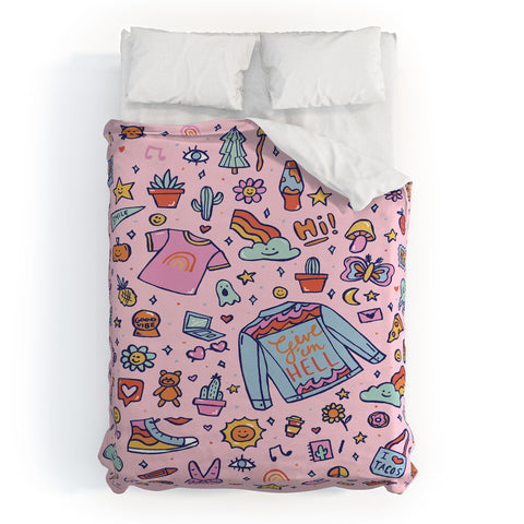 Doodle By Meg All the Fun Things Duvet Cover