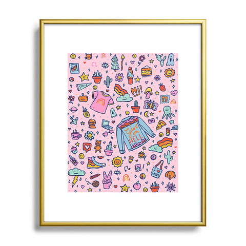 Doodle By Meg All the Fun Things Metal Framed Art Print