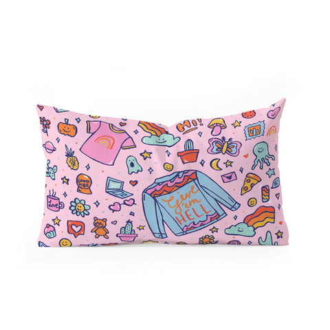 Doodle By Meg All the Fun Things Oblong Throw Pillow