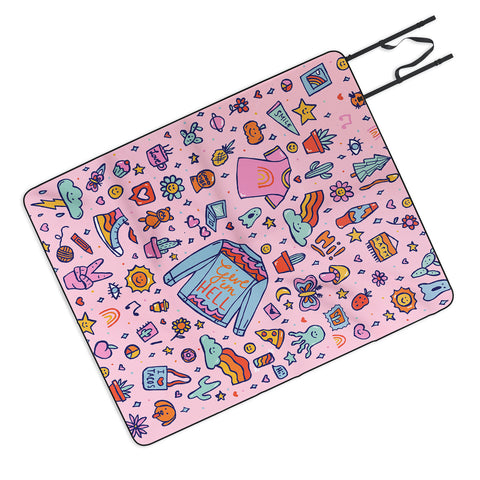 Doodle By Meg All the Fun Things Picnic Blanket