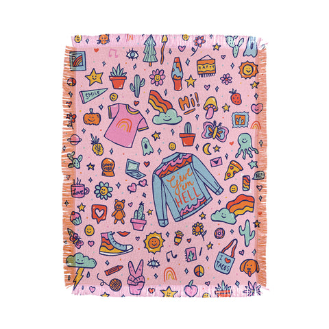 Doodle By Meg All the Fun Things Throw Blanket