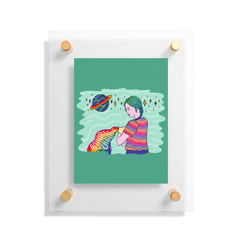 Doodle By Meg Aquarius Babe Floating Acrylic Print