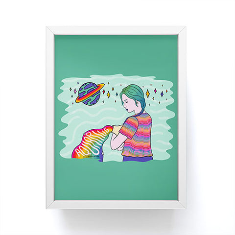Doodle By Meg Aquarius Babe Framed Mini Art Print