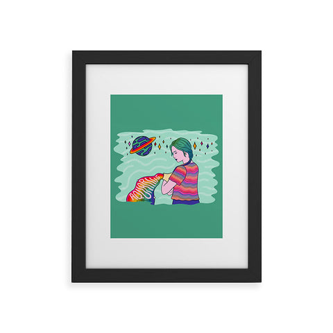 Doodle By Meg Aquarius Babe Framed Art Print