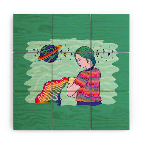 Doodle By Meg Aquarius Babe Wood Wall Mural