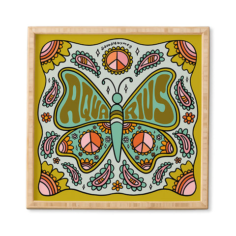 Doodle By Meg Aquarius Butterfly Framed Wall Art