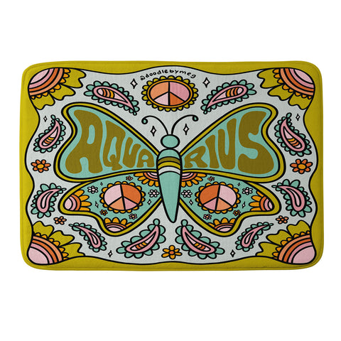 Doodle By Meg Aquarius Butterfly Memory Foam Bath Mat