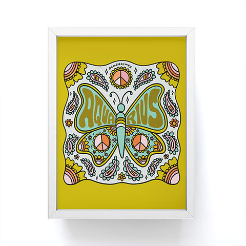 Doodle By Meg Aquarius Butterfly Framed Mini Art Print